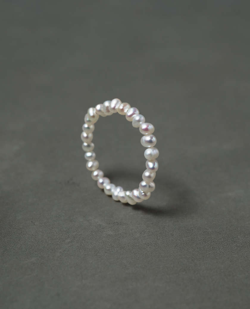 Freshwater Baroque Pearl Armor Ring
