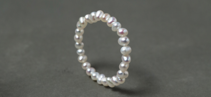 Freshwater Baroque Pearl Armor Ring