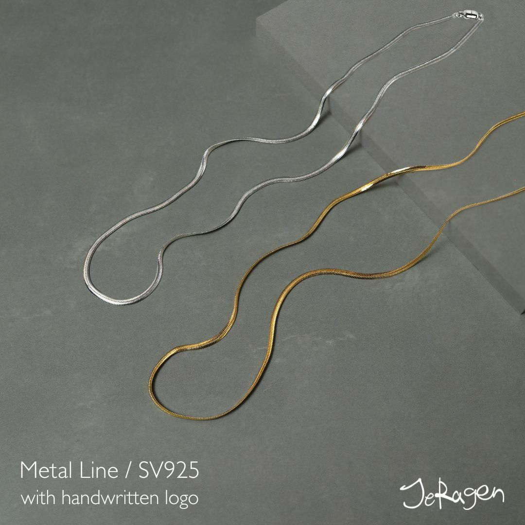 Modern Snakechain Necklace｜Metal Line/SV925 | JeRagen