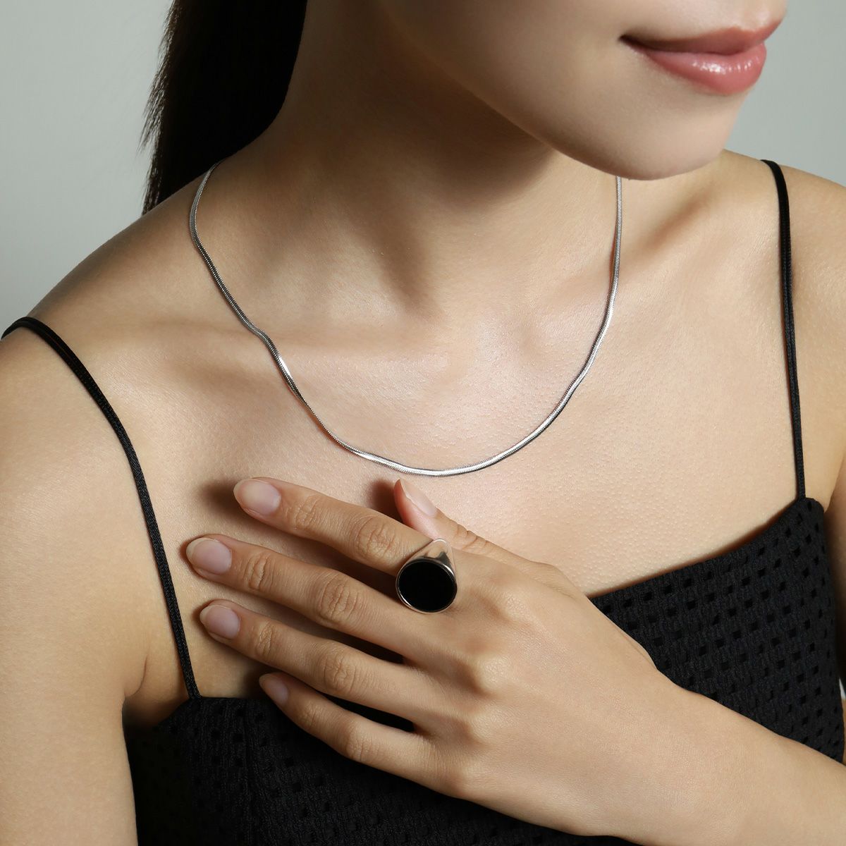 Modern Snakechain Necklace｜Metal Line/SV925 | JeRagen